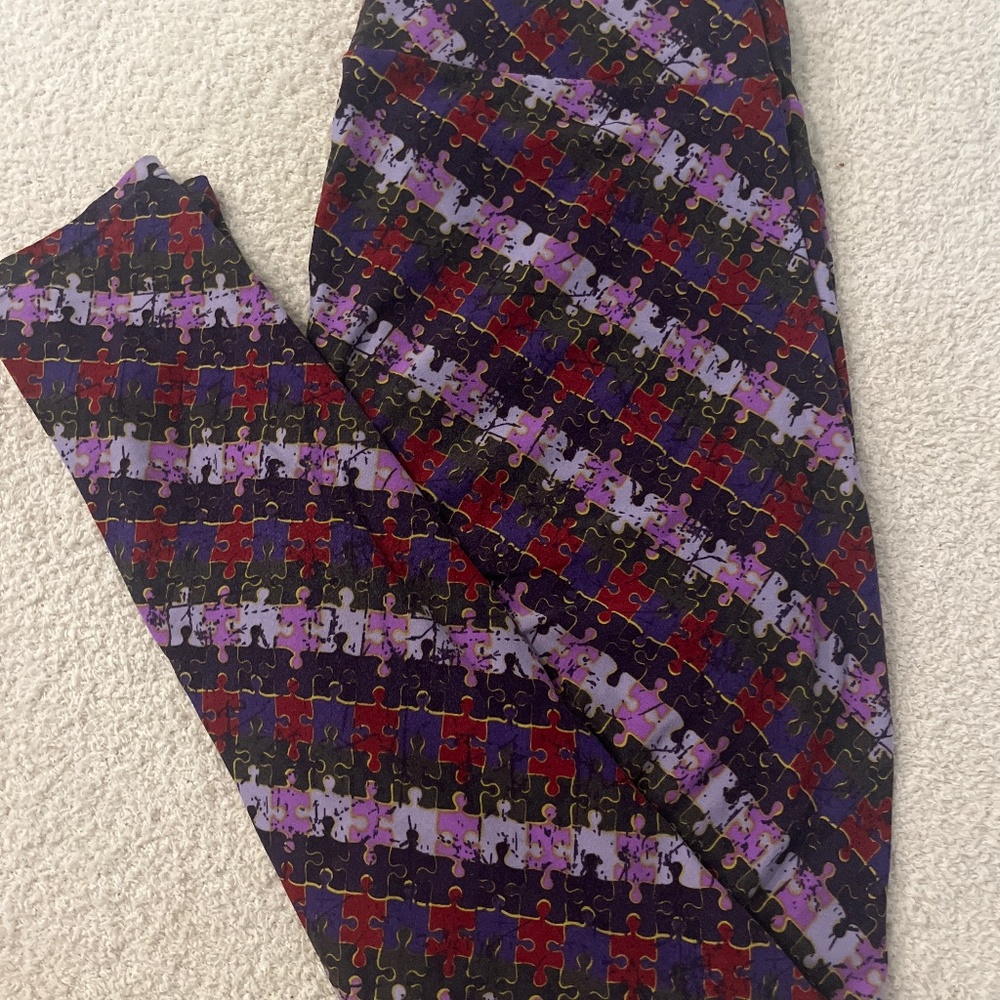 Puzzle piece | autism awareness | LuLaRoe | leggings